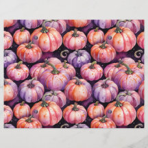 Motif de patchs Citrouille violet et orange