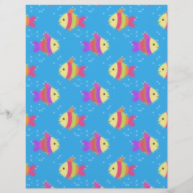 Papier Motif de poissons (Devant)