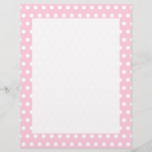 Papier Motif Pois rose et blanc.
