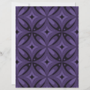 Papier Motif rétro couleur violet foncé