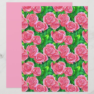 Papier Motif Rose rose