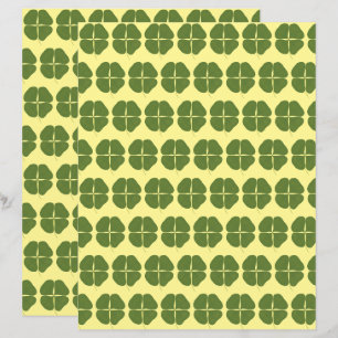 Papier Motif Shamrock réaliste sur le gratte-ciel jaune