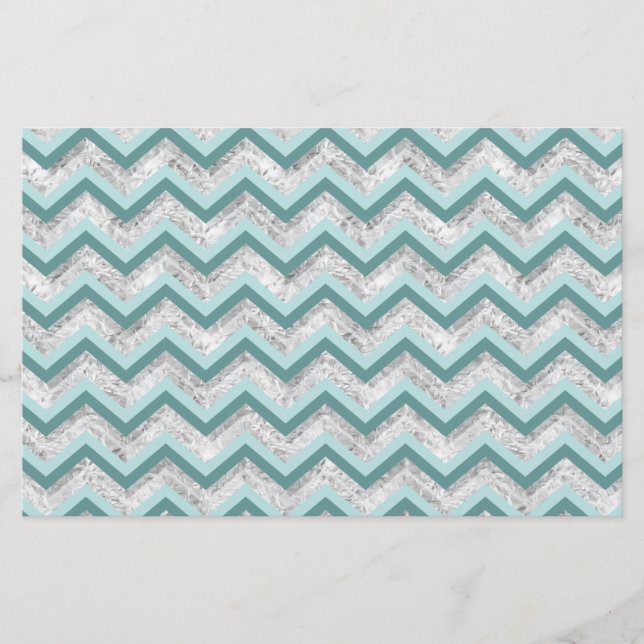 Papier Motif turquoise et Crystal Zigzag (Devant)