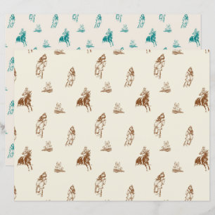 Papier Motif vintage Cheval équitation