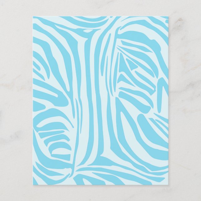 Papier Motif Zèbre Bleu (Devant)