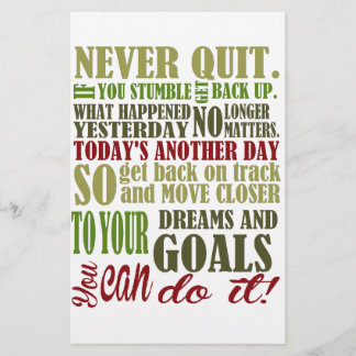 Papier Motivationnel : Ne jamais cesser