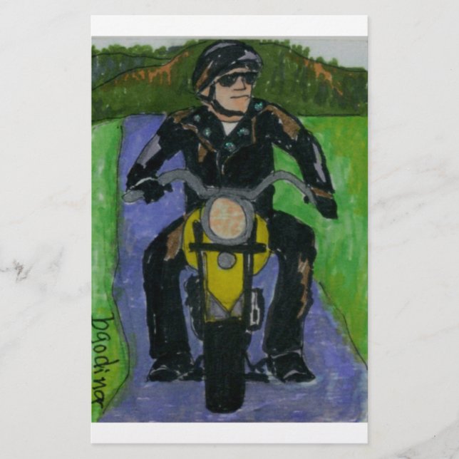 Papier motocyclette (Devant)