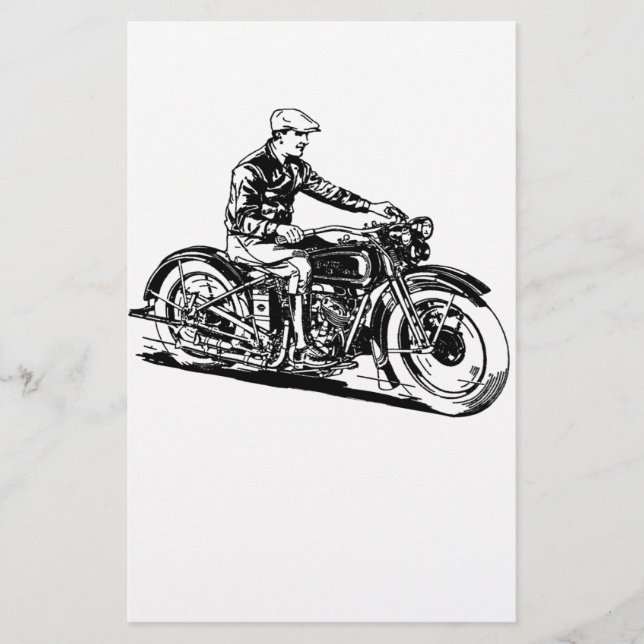 Papier Motorcycle vintage (Devant)