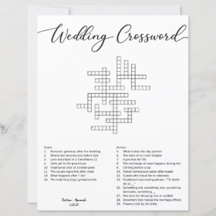 Papier Mots croisés de mariage