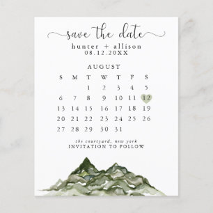 Papier Mountain Enregistrer le calendrier des dates