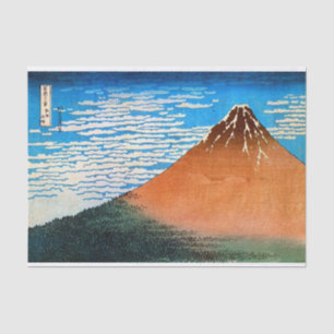 Papier Mousseline 凱 風 晴 快 (赤 士 富, Mont Rouge Fuji, Hokusai, Ukiyo-e