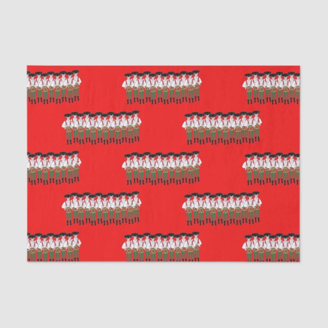 Papier Mousseline 12 jours de Noël 12 tambours (Recto)