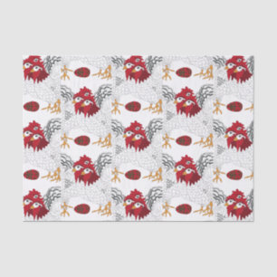 Papier Mousseline 12 jours de Noël 3 poules françaises