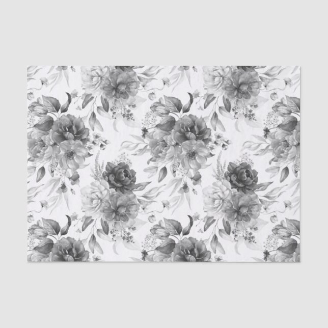 Papier Mousseline 1600s Hollandais Black White Still Life Art Floral (Recto)