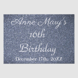 Papier Mousseline 16e anniversaire Glittery Sparkle Custom Dusty Blu