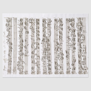 Papier Mousseline 1700 Composition de la fugue musicale manuscrite a