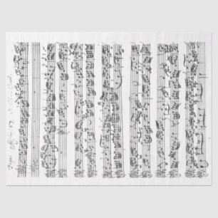 Papier Mousseline 1700 Composition de la fugue musicale manuscrite a