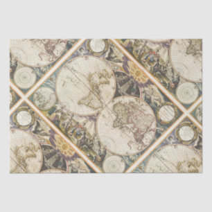 Papier Mousseline 1702 Une nouvelle carte du monde