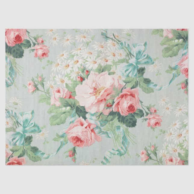 Papier Mousseline 1890 Illustration de fleurs en fleurs (Recto)