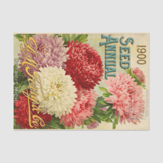 Papier Mousseline 1900 Seed Vintage Floral Decoupage