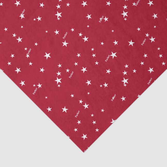 Papier Mousseline 3 feuilles de tissus, nom sur le Motif Red & White (Détail)