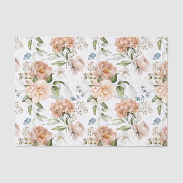Papier Mousseline 3 feuilles, Dutch Still Life Floral Art Hydrangeas (Recto)