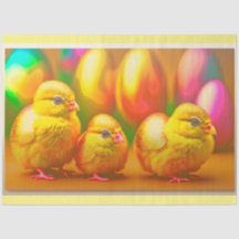 3 Gold Little Easter Chicks Collection