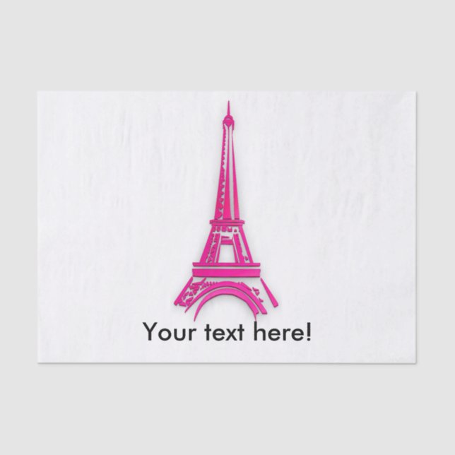 Papier Mousseline 3d Tour Eiffel, clipart de la France (Recto)