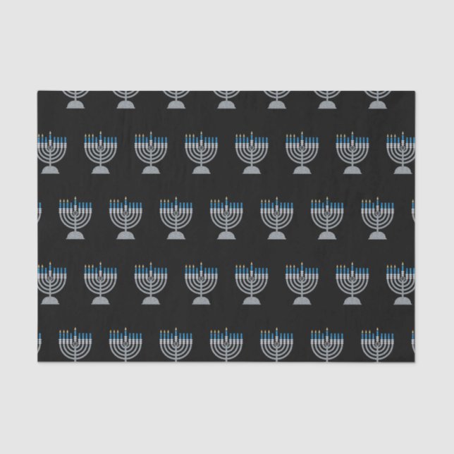 Papier Mousseline 3e nuit d'Hanoukka Parties scintillant papier (Recto)