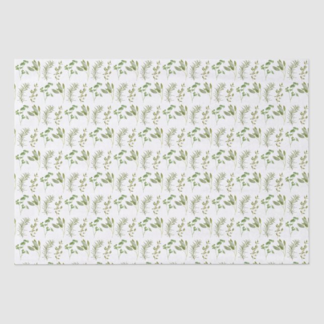 Papier Mousseline 4 HERBES FRAÎCHES Papier Tissu (Recto)