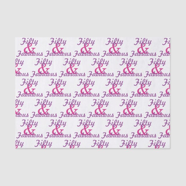 Papier Mousseline 50 et cinquantième anniversaire fabuleux (Recto)