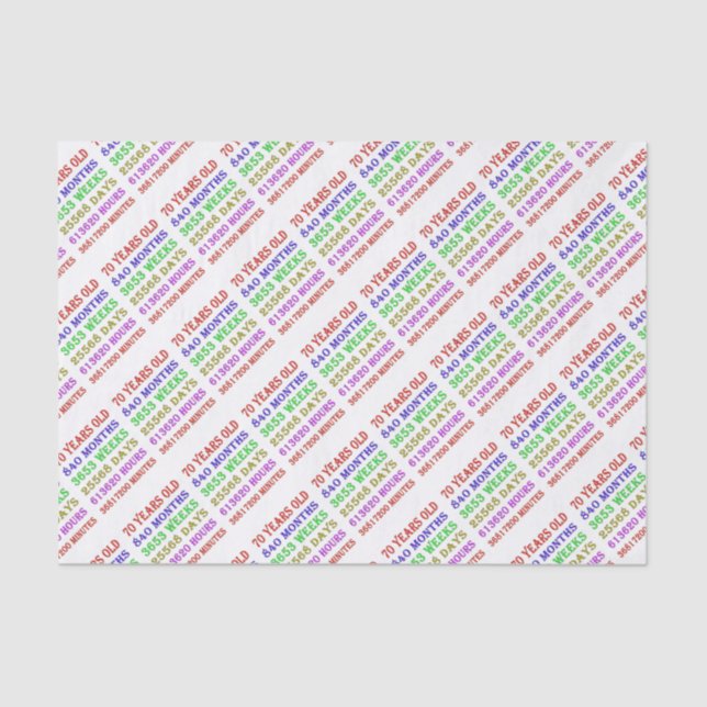 Papier Mousseline 70e anniversaire Jalons (Recto)