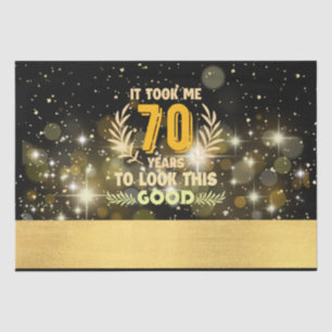 Papier Mousseline 70ème anniversaire m'a pris 70 ans pour regarder c