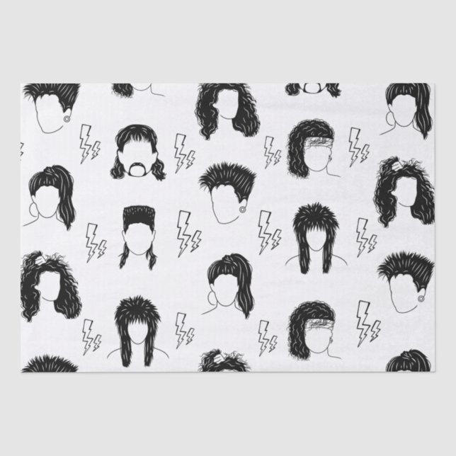 Papier Mousseline 80s Coiffures (Recto)