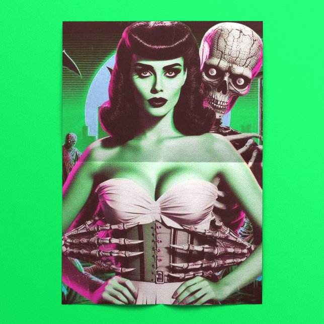 Papier Mousseline 80s Horreur VHS Girl (Créateur téléchargé)