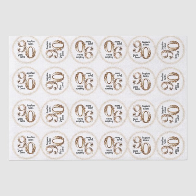 Papier Mousseline 90e anniversaire Tissue Paper (Recto)
