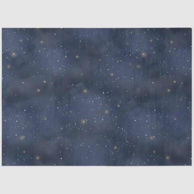 Papier Mousseline A Celestial Starry Night Series Design 13 (Recto)