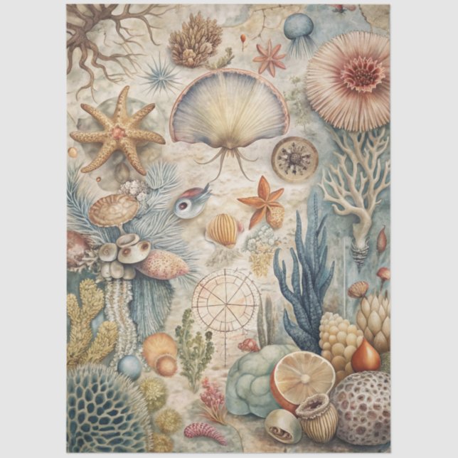 Papier Mousseline A Coastal Series Design 46 (Recto)