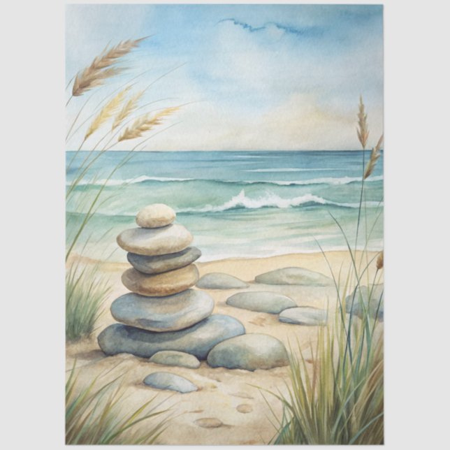 Papier Mousseline A Coastal Series Design 58 (Recto)