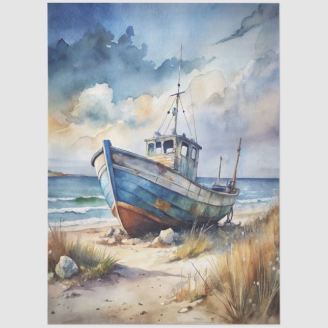 Papier Mousseline A Coastal Series Design 78 (Recto)