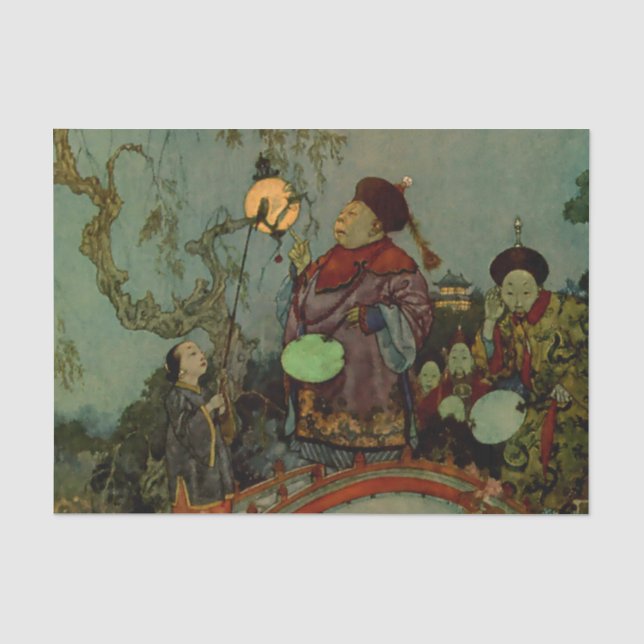 Papier Mousseline "A la recherche d'un cauchemar" par Edmund Dulac (Recto)