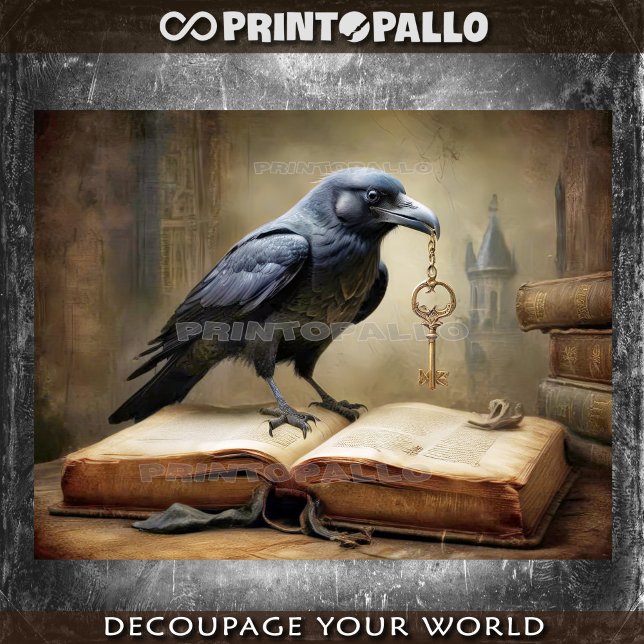 Papier Mousseline A raven and the key to knowledge (Créateur téléchargé)