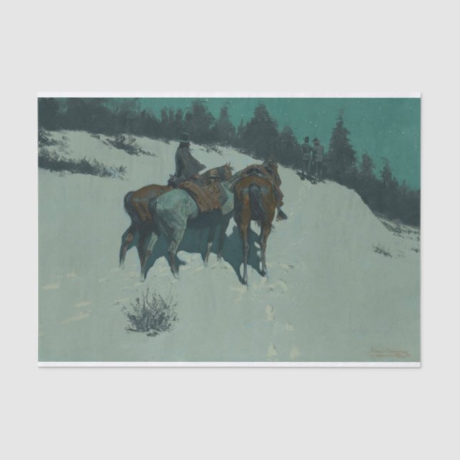 Papier Mousseline A Reconnaissance by Frederic Remington (Recto)