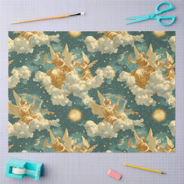 Papier Mousseline A Singing Angel Choir Series Design #13 (Artisanat)