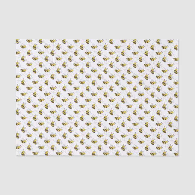 Papier Mousseline Abeilles de miel avec papier de tissus cardiaques (Recto)