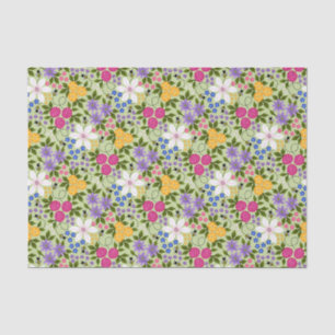 Papier Mousseline Abeilles et papillons Floral