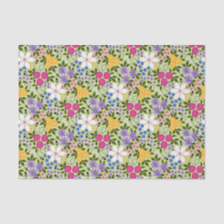 Papier Mousseline Abeilles et papillons Floral