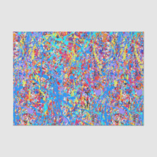Papier Mousseline Abrégé sur bleu lumineux éclaboussure de peinture