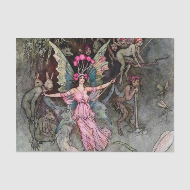 Papier Mousseline "Absent sous" par Warwick Goble (Recto)
