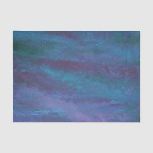 Papier Mousseline Abstrait Blue-Ombre | Turquoise Turquoise violet v (Recto)